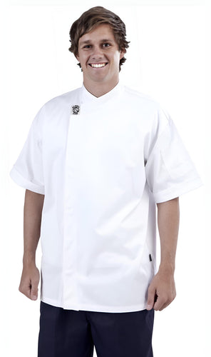 GC-Modern White Short Sleeve Chef Jacket - Global Chef 