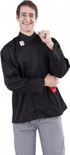 Load image into Gallery viewer, GC-Modern Black Long Sleeve Chef Jacket - Global Chef 