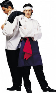 CR - Modern White Long Sleeve Chef Jacket (Black Panel) - Global Chef 
