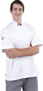 Traditional White Short Sleeve Chef Jacket - Global Chef 