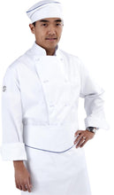 Load image into Gallery viewer, Classic (100% Cotton) White Long Sleeve Chef Jacket - Global Chef 