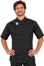 Load image into Gallery viewer, GC-Modern Black Short Sleeve Chef Jacket