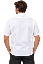 Load image into Gallery viewer, GC - Modern White Zipper Jacket Short Sleeve - Global Chef 
