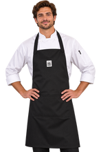 Load image into Gallery viewer, Chef Revival - Black Bib Chefs Apron (Pocket)