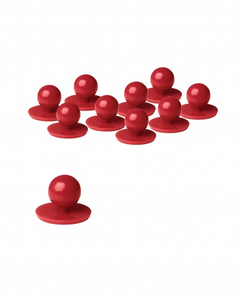 Chef Button Red (Pack of 10) - Global Chef 