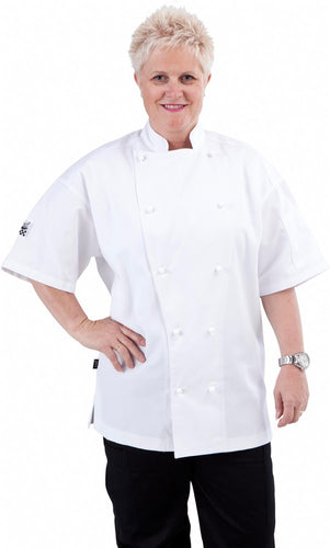 CR - Classic White Short Sleeve Chef Jacket - Global Chef 