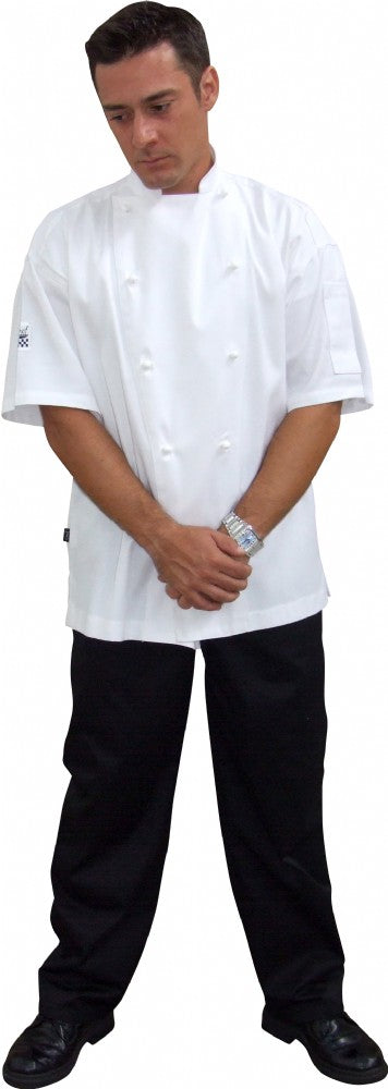 CR - Classic White Short Sleeve Chef Jacket - Global Chef 