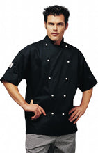 Load image into Gallery viewer, CR - Classic Black Short Sleeve Chef Jacket - Global Chef 