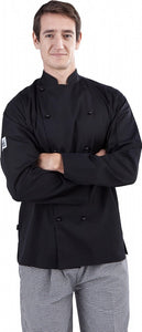 CR - Classic Black Long Sleeve Chef Jacket - Global Chef 
