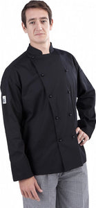 CR - Classic Black Long Sleeve Chef Jacket - Global Chef 