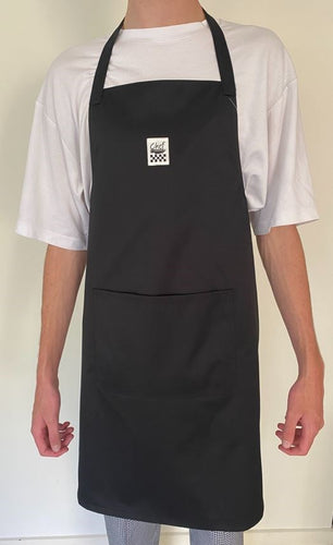 Black Bib Chefs Apron (Pocket) - Global Chef 