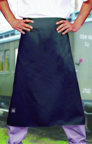 Black Chefs Waist 3/4 Apron (Larger Size) - Global Chef 