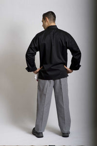 Black Traditional Long Sleeve Chef Jacket - Global Chef 
