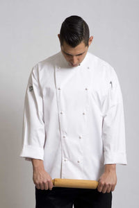 Traditional White Long Sleeve Chef Jacket - Global Chef 