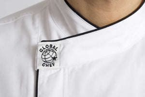 Modern (Black Trim) Long Sleeve Chef Jacket - Global Chef 