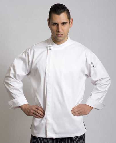 Modern White Long Sleeve Chef Jacket - Global Chef 