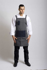 X-BACK Bib (Navy/Grey) - Global Chef 