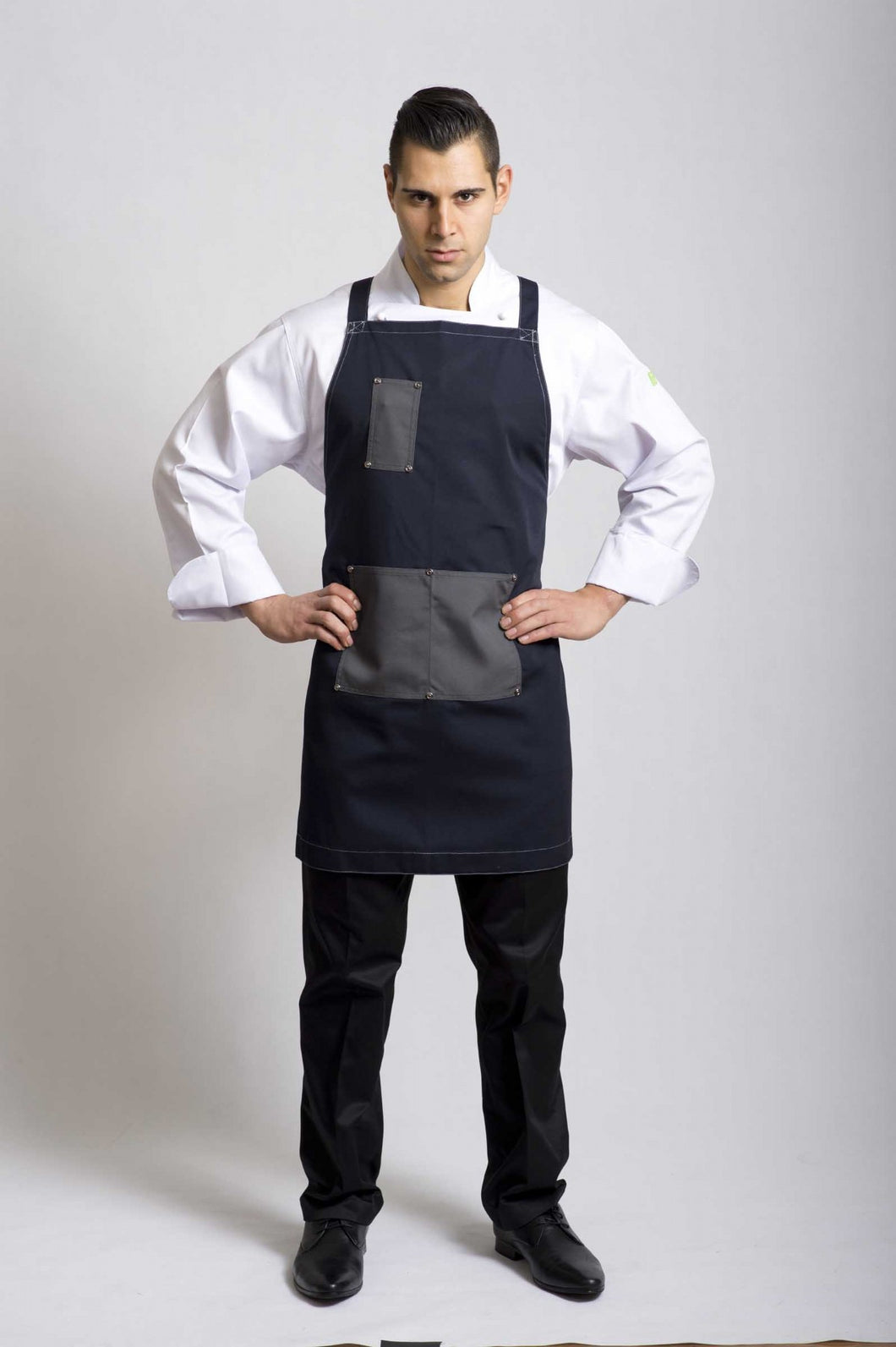 X-BACK Bib (Navy/Grey) - Global Chef 