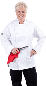Traditional White Long Sleeve Chef Jacket - Global Chef 