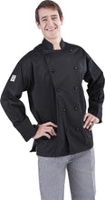 Load image into Gallery viewer, Black Traditional Long Sleeve Chef Jacket - Global Chef 
