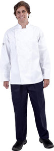White Long Sleeve Chef Jacket (Sewn Buttons) - Global Chef 