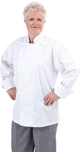 Load image into Gallery viewer, Classic White Long Sleeve Chef Jacket (Ring Snaps) - Global Chef 