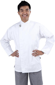 Modern White Long Sleeve Chef Jacket - Global Chef 