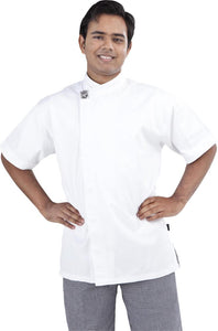 GC-Modern White Short Sleeve Chef Jacket - Global Chef 
