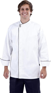 Modern (Black Trim) Long Sleeve Chef Jacket - Global Chef 