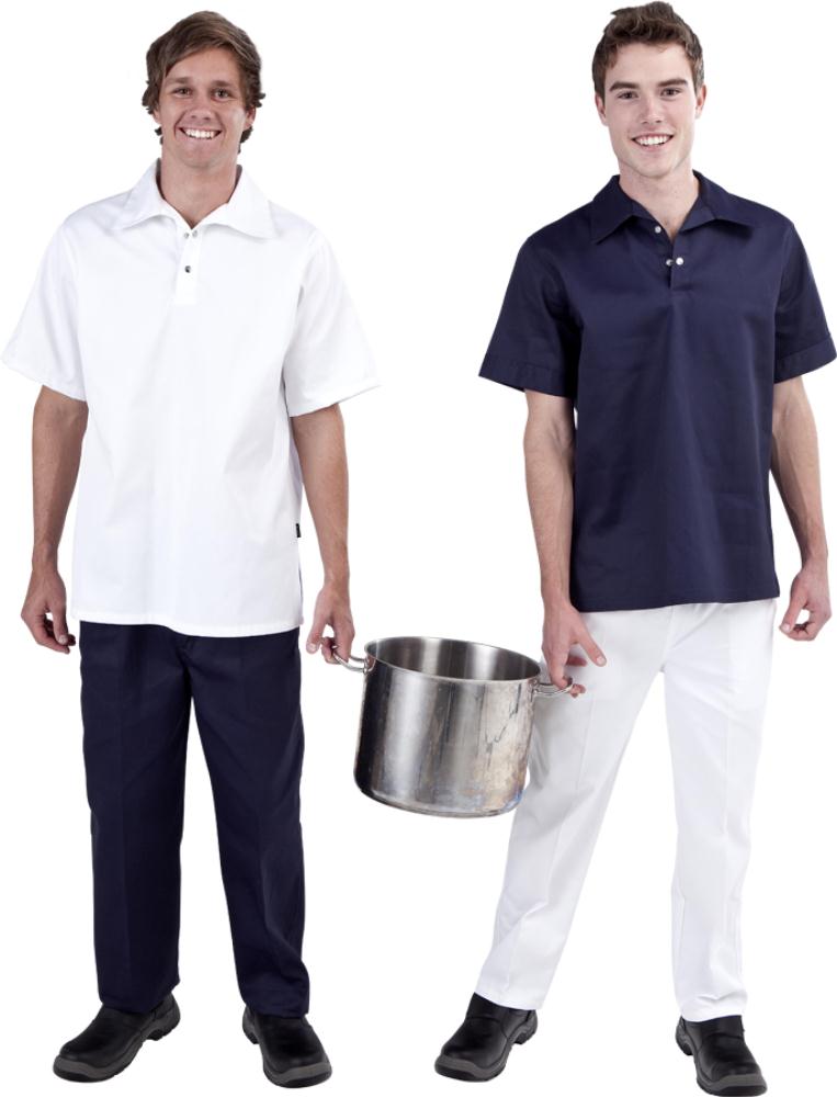 White Kitchen Shirt - Short Sleeve - Global Chef 
