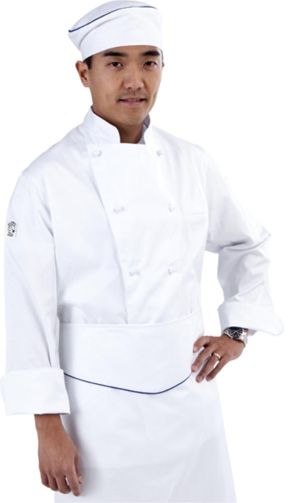 Classic (100% Cotton) White Long Sleeve Chef Jacket