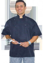 Load image into Gallery viewer, CR - Classic Black Short Sleeve Chef Jacket - Global Chef 