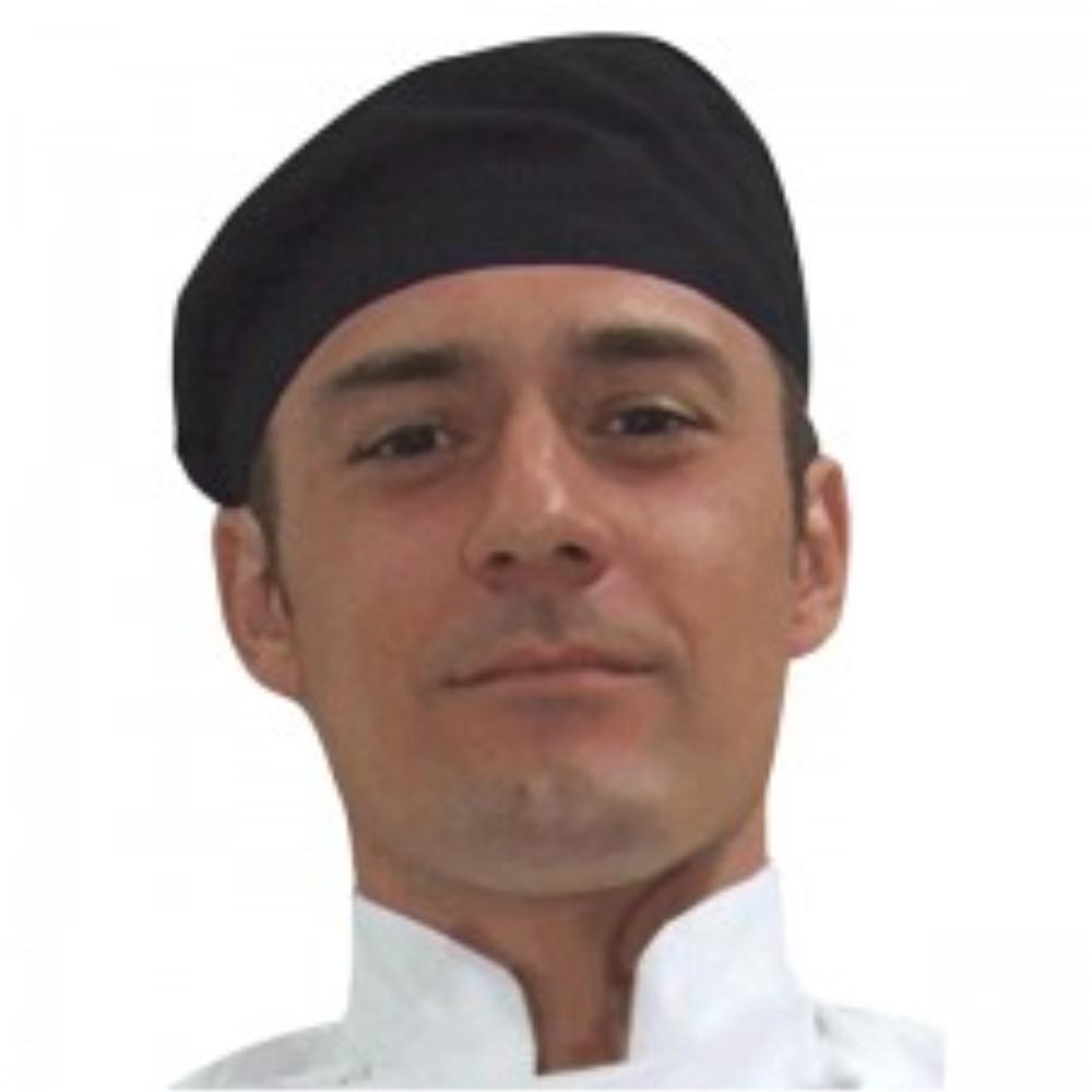 Black Flat Top Chef Hat - Global Chef 