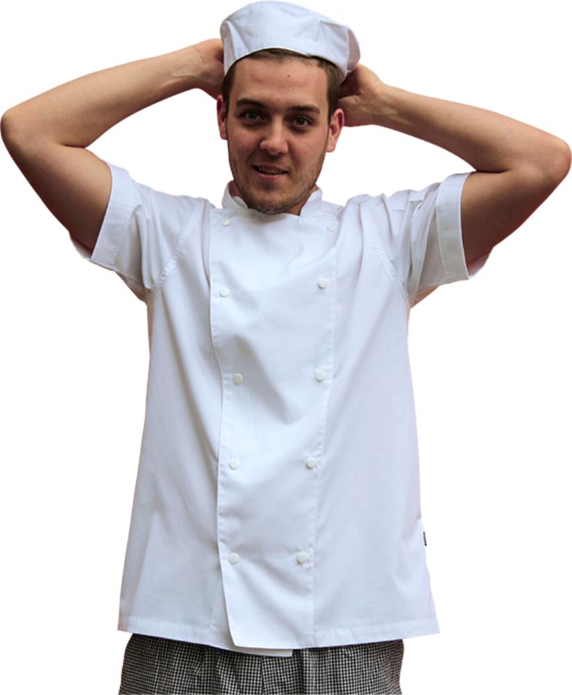 EPIC Light Weight Short Sleeve Chef Jacket - White - Global Chef 