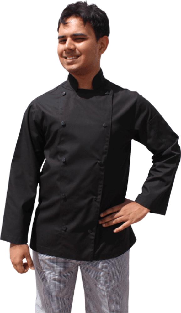 EPIC Light Weight Black Chef Jacket -  Long Sleeve - Global Chef 