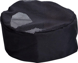 EPIC Black Light Weight Chef Hat - One Size with Mesh Vent Top - Global Chef 